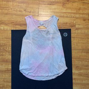 SoulCycle Sundry Pastel Tie Dye Backless Tank Top